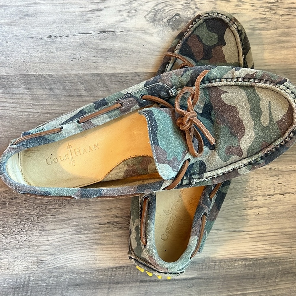 Men’s Cole Haan Gunnison Forest Camo Loafers Sz 11